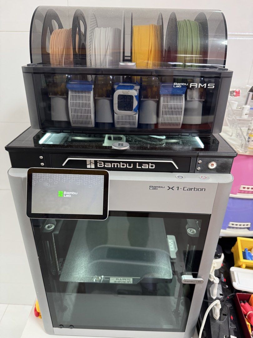 Bambu Lab X1C with AMS and many accessories