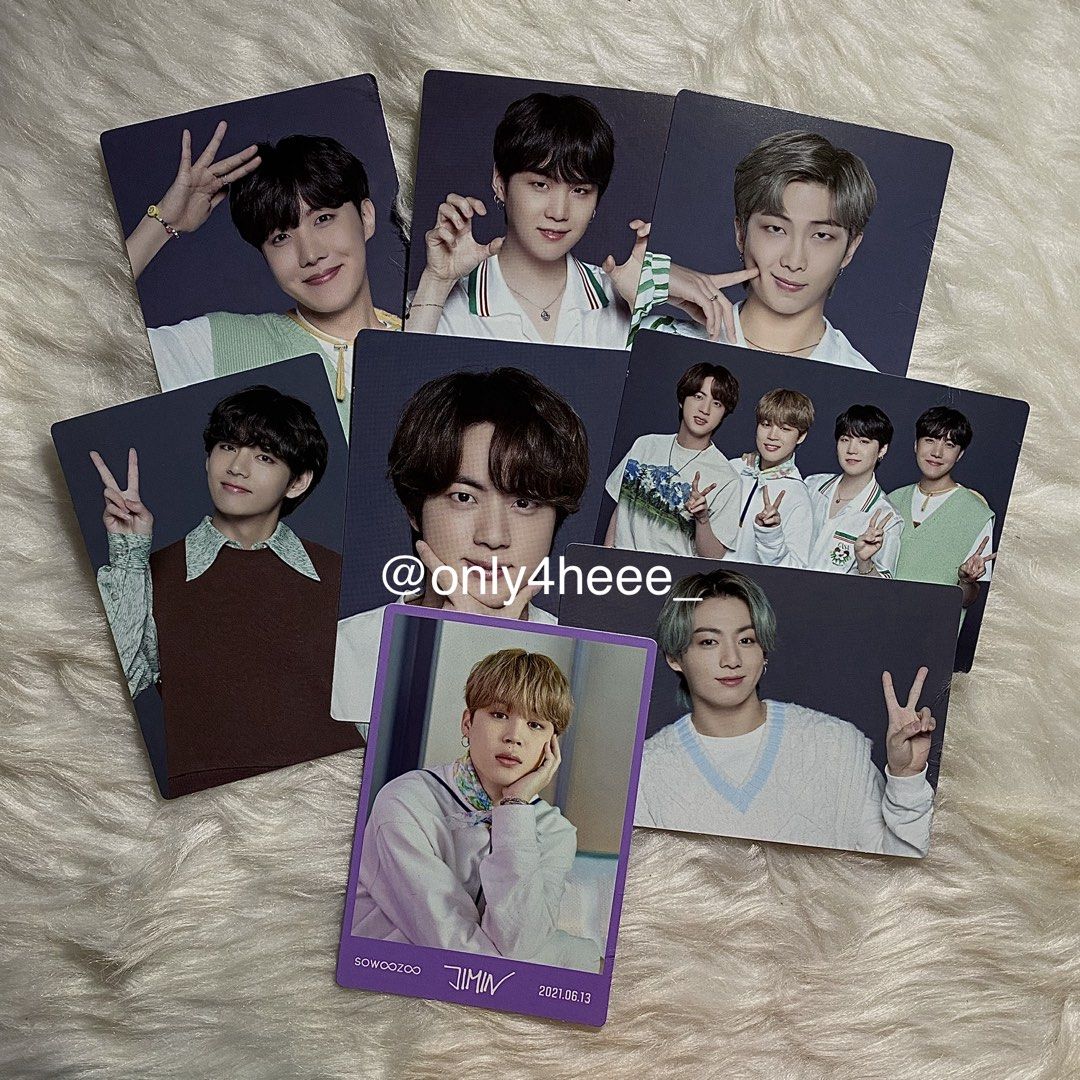 bts 2021 muster sowoozoo photocard set (Category: K-Wave Merchandise) located in Manila. Submitted by only4heee_ (Listing ID 1446519788, Image 2). Description: ✭－#𝙤𝙣𝙡𝙮4𝙝𝙚𝙚𝙨𝙚𝙡𝙡𝙨－༉‧₊˚✧ wts lfb ph bts army ph 2021 muster sowoozoo photocard set ↳ actual photo | dm for condition ↳ strictly payo only and no reservations ↳ onhand | can ship anytime ! — dm to claim! #mustersowoozoo #bts #army #jin #rm #suga #jhope #jimin #v #jungkook.