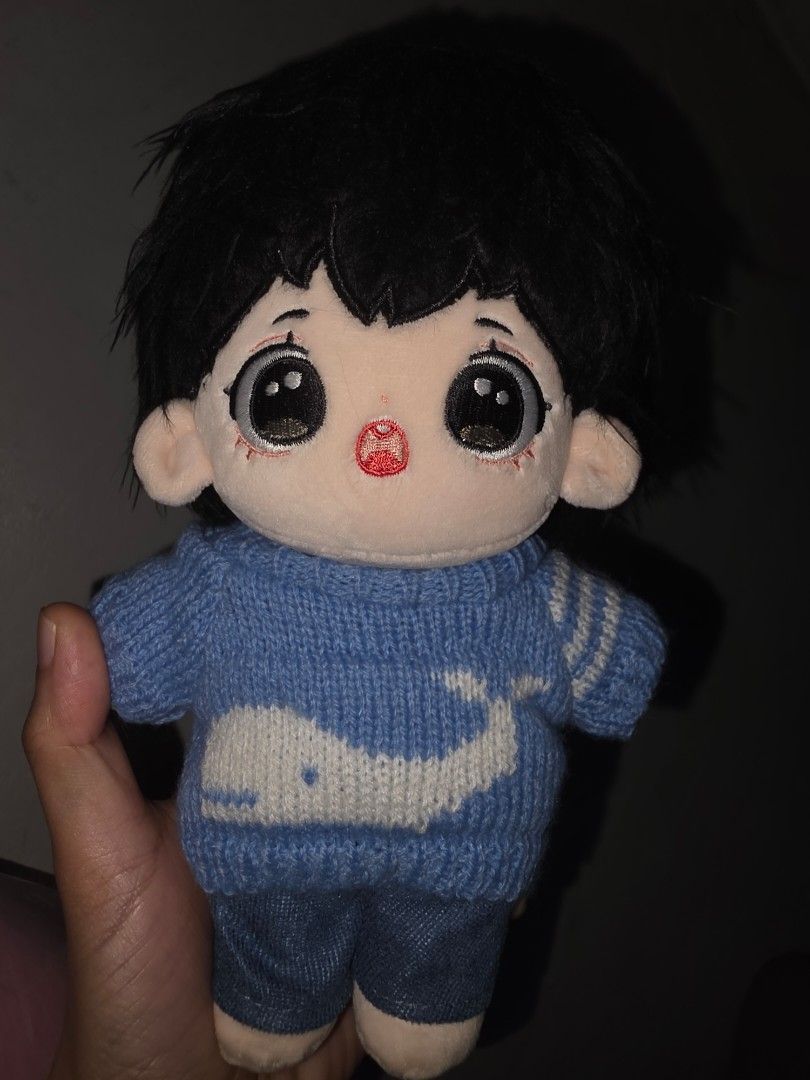 BTS Jin 20cm Plush Doll (Category: Plushies & Soft Toys) located in Manila. Submitted by _sj1204 (Listing ID 1446376810, Image 1). Description: - Adorable BTS Jin 20cm plush doll - Features the iconic whale sweater - Removable clothes - Ideal for any ARMY member - Perfect for display or as a companion - A must-have collectible for Jin fans.
