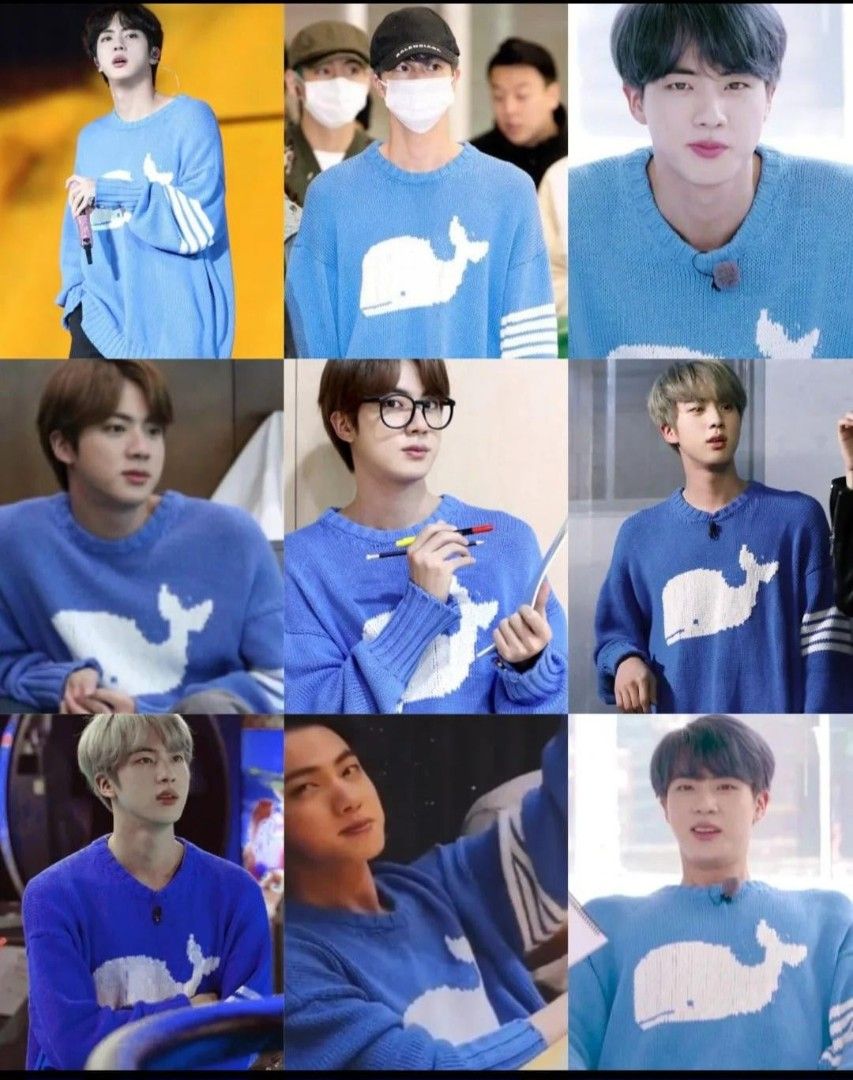 BTS Jin 20cm Plush Doll (Category: Plushies & Soft Toys) located in Manila. Submitted by _sj1204 (Listing ID 1446376810, Image 2). Description: - Adorable BTS Jin 20cm plush doll - Features the iconic whale sweater - Removable clothes - Ideal for any ARMY member - Perfect for display or as a companion - A must-have collectible for Jin fans.