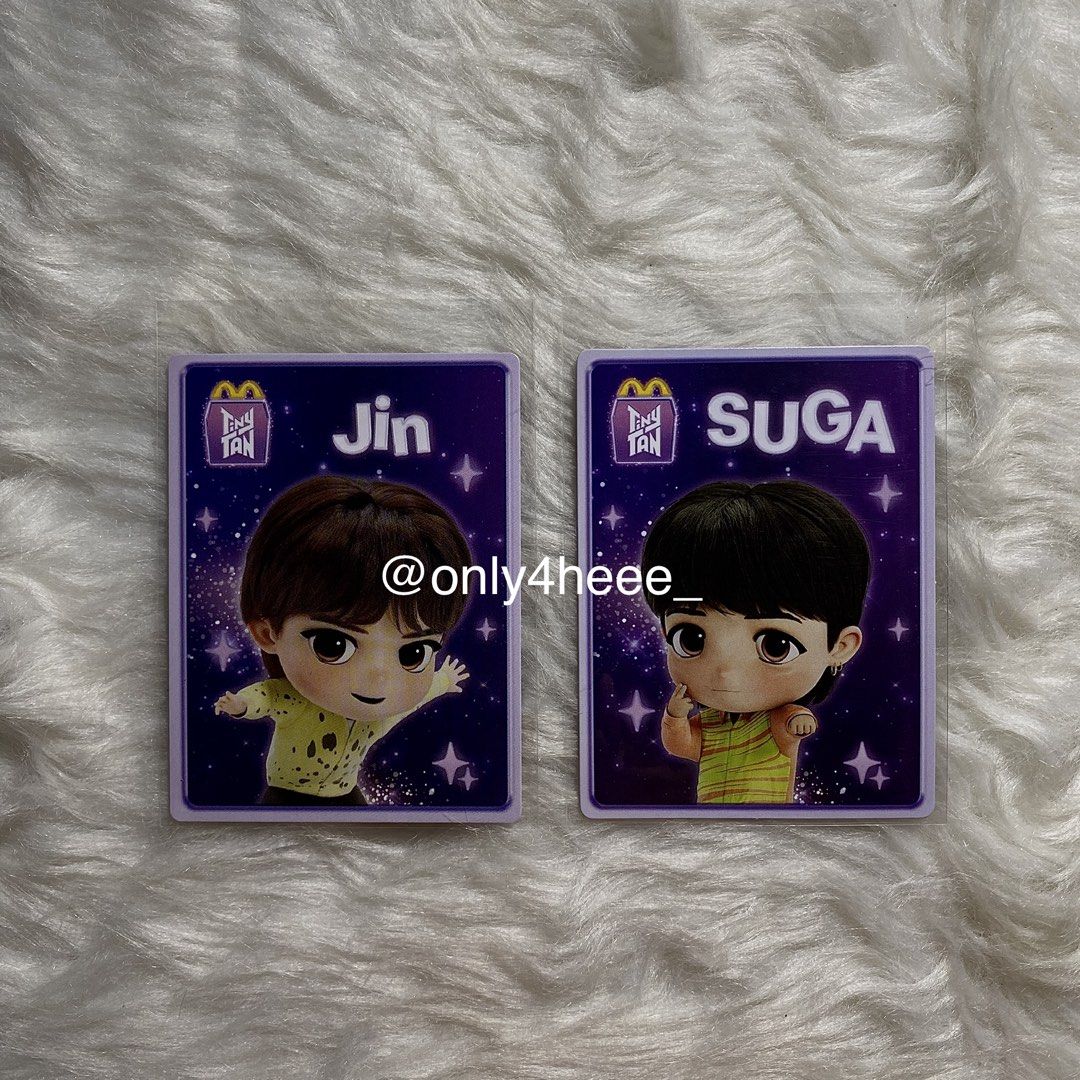 bts x mcdo collab suga and jin pc (Category: K-Wave Merchandise) located in Manila. Submitted by only4heee_ (Listing ID 1446524683, Image 1). Description: ✭－#𝙤𝙣𝙡𝙮4𝙝𝙚𝙚𝙨𝙚𝙡𝙡𝙨－༉‧₊˚✧ wts lfb ph bts army ph bts x mcdo collab suga and jin pc ↳ actual photo | dm for condition ↳ strictly payo only and no reservations ↳ onhand | can ship anytime ! — dm to claim! #mcdoxbts #army #jin #rm #suga #jhope #jimin #v #jungkook.