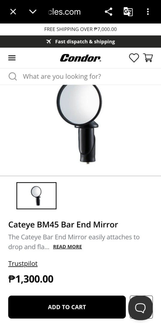 Cateye Side Mirror and Bell (Category: Bicycles) located in San Fernando. Submitted by nerosales (Listing ID 1446369317, Image 2). Description: Selling as SET CATEYE Side Mirror, bar end mount (straight or drop bar pwede) CATEYE Bell 300 pesos only SM City Pampanga Shipping: J&T Payment: Gcash NO COD / NO COP.