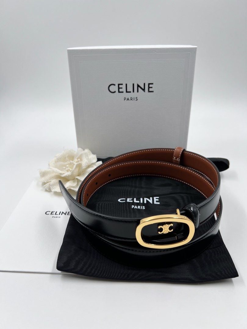 ⚜️Celine Alix Reversible Belt Tan/Black (Category: Luxury Accessories) located in Makati City. Submitted by 90sangel (Listing ID 1446434432, Image 3). Description: A little Celine moment. 🖤 * The belt that makes the outfit. 👀✨ •Item: Celine belt reversible "Alix" •Size: 75-110cm available •Condition: Excellent! rare & hard to find. Sold out in website ~ .