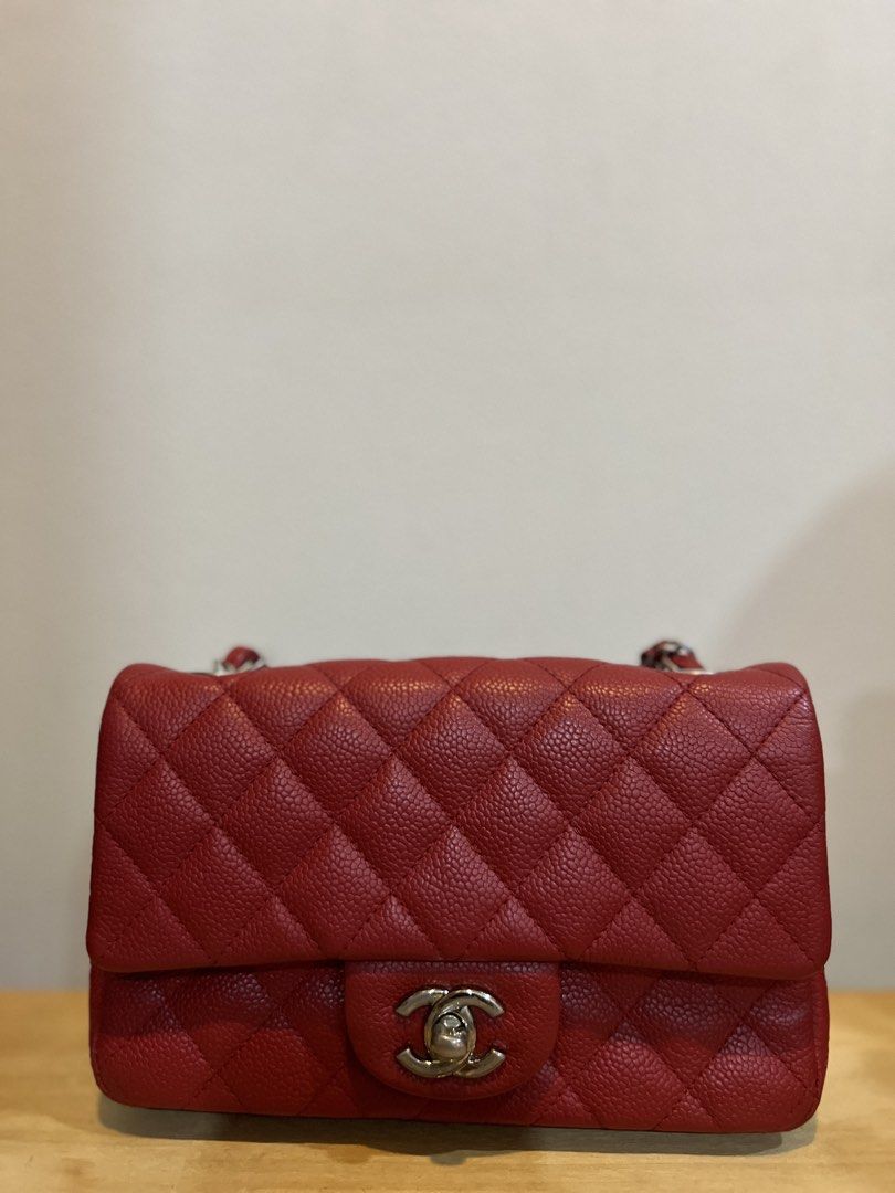 Chanel Mini Rectangular Flap (Category: Bags & Wallets) located in Kuala Lumpur. Submitted by shopthesecondclub (Listing ID 1446527978, Image 1). Description: Brand: Chanel Model: Mini Rectangular Flap Material: Caviar Leather Hadware: Silver (heavy) Size: 20cm Condition: 8.5/10 (signs of use as bundle item).
