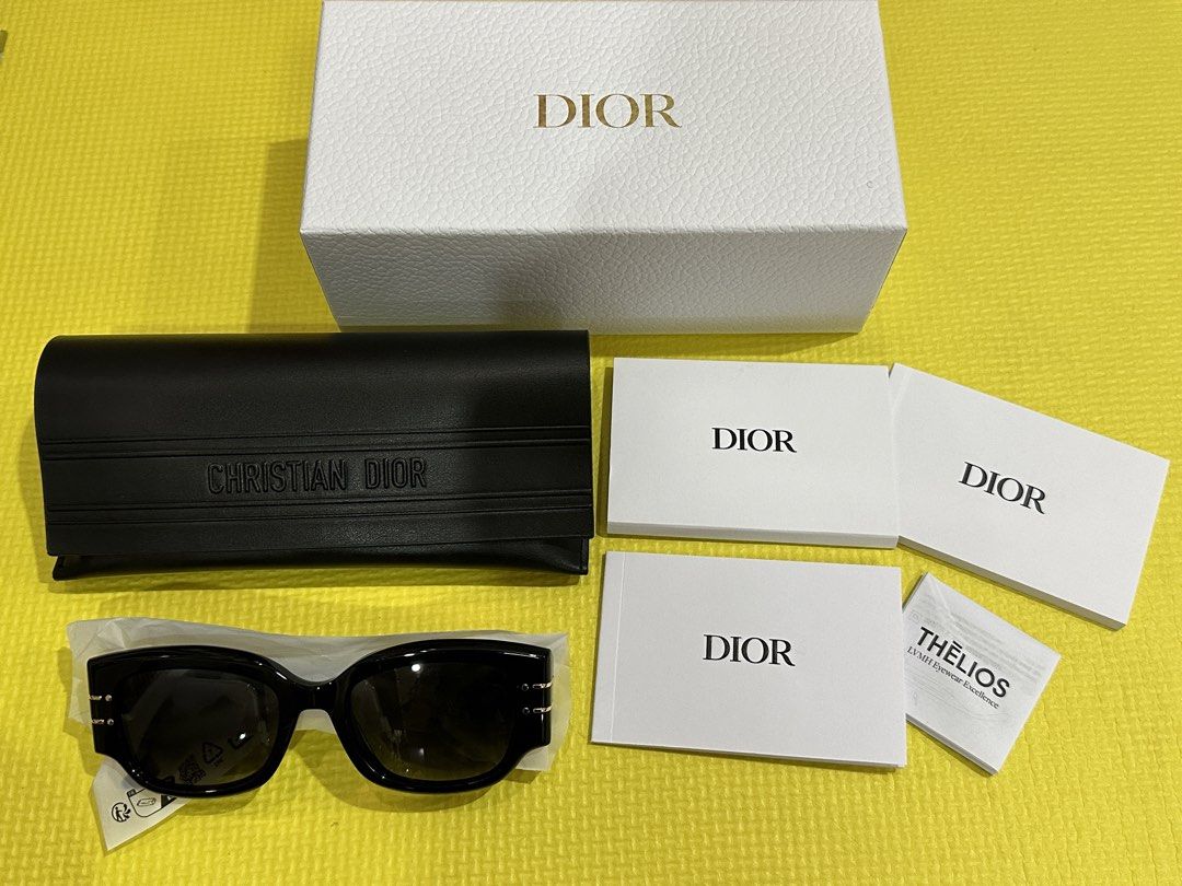 Christian Dior Sunglasses Black S131 (Category: Sunglasses & Eyewear) located in Caloocan City. Submitted by ashleyscorner (Listing ID 1446355132, Image 1). Description: - Authentic Christian Dior Thelios Sunglasses - Classic black acetate frames with elegant gold detailing - Comes with original box, protective case, and authenticity cards - Versatile style suitable for daily wear or special events Reason FS-Mali po ang nabili na Model… Bought in