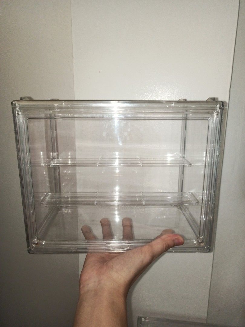 Clear Acrylic 3-Tier Storage Box Organizer (Category: Storage Boxes & Baskets) located in Manila. Submitted by angelotadeo15 (Listing ID 1446360520, Image 1). Description: - Transparent 3-tier acrylic organizer - Ideal for makeup, skincare, and small collectibles - Clear design for easy visibility - Hinged lid to keep items dust-free - Compact size for vanities and shelves - Helps keep your space tidy.