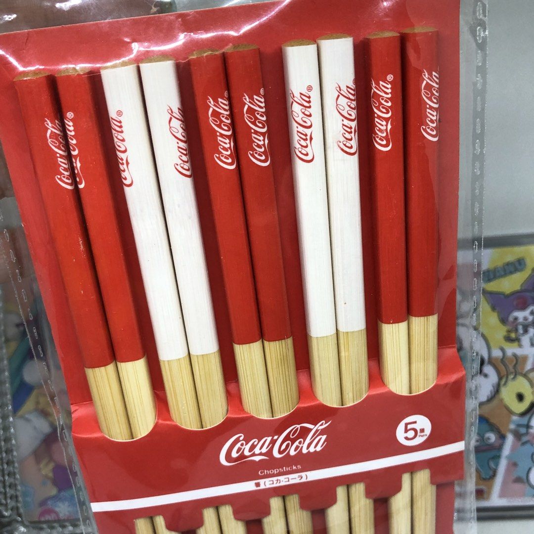 COCA-COLA CHOPSTICKS SET (Category: Dinnerware & Cutlery) located in Quezon City. Submitted by kitsune.treasures (Listing ID 1446505031, Image 1). Description: *First to pay policy! *1 day reservation only. Failure to pay on time, auto cancel. 📍Quezon City * MOD: J&T | Lalamove * MOP: GCASH | BPI 📦ON HAND AND READY TO SHIP CONDITION: WHAT YOU SEE IS WHAT YOU GET. Dimensions: Kindly check the photos for the actual measurements. Please check all 