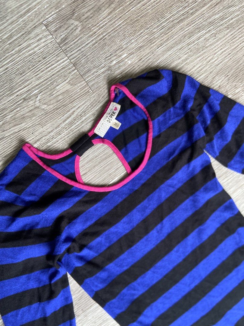 Electric Blue Funky Striped Mini Dress (Category: Dresses) located in Manila. Submitted by catlia (Listing ID 1446399308, Image 3). Description: -Never been used -Body hugging .