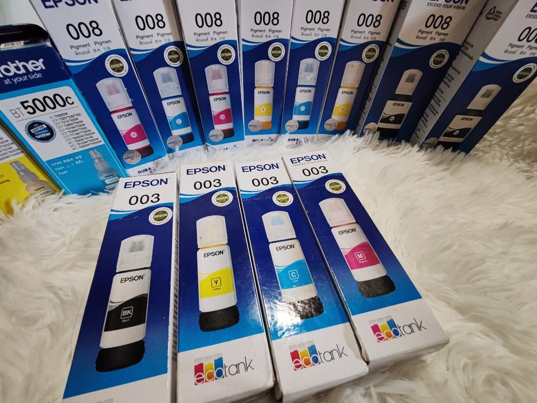Epson 664 ink bottle genuine💯 (Category: Printers, Scanners & Copiers) located in Quezon City. Submitted by amarah-687 (Listing ID 1446395638, Image 2). Description: We sale ink cartridges genuine💯 Liget 💯 Available on hand 💯 HP, BROTHER, CANON, EPSON, HP: 678.680.682.704.955XL, 728,GT52, GT53, AVAILABLE COLOR BLACK, CYAN, CYAN,YELLOW BROTHER: LC3617, LC462, LC3619XL, LC3619XL, BT60, BTW 500, AVAILABLE COLOR BLACK, CYAN, CYAN,YELLOW EPSON: 00