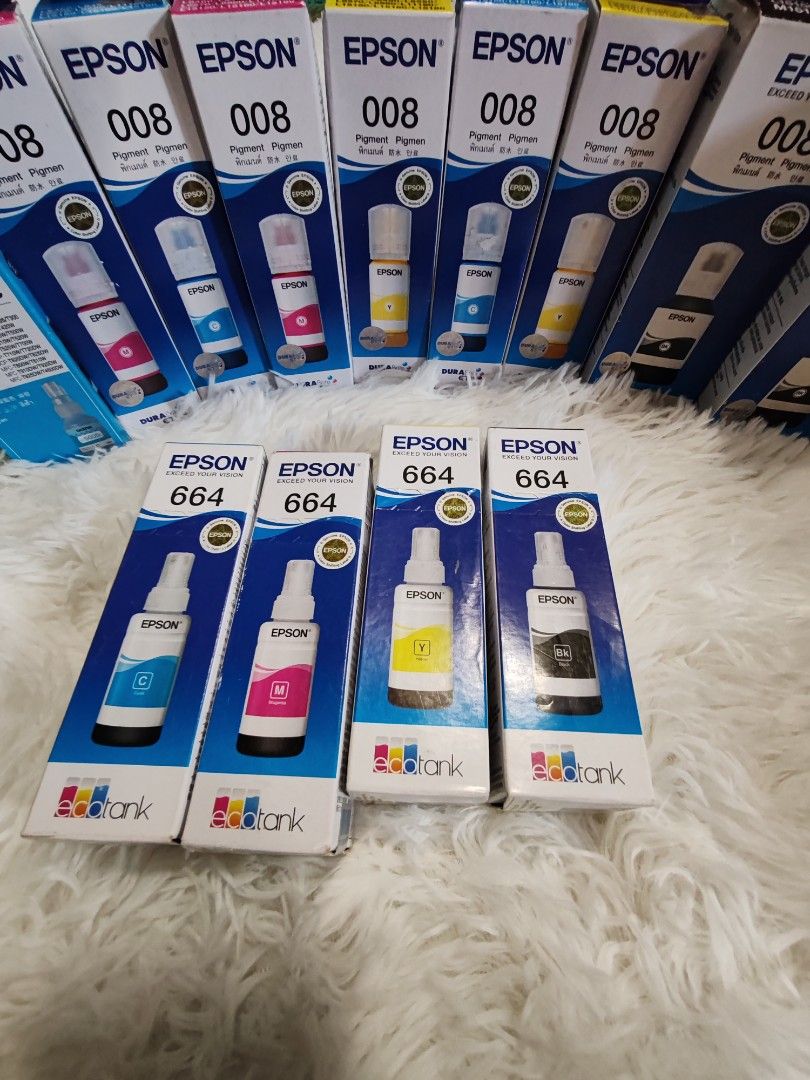 Epson 664 ink bottle genuine💯 (Category: Printers, Scanners & Copiers) located in Quezon City. Submitted by amarah-687 (Listing ID 1446395930, Image 2). Description: We sale ink cartridges genuine💯 Liget 💯 Available on hand 💯 HP, BROTHER, CANON, EPSON, HP: 678.680.682.704.955XL, 728,GT52, GT53, AVAILABLE COLOR BLACK, CYAN, CYAN,YELLOW BROTHER: LC3617, LC462, LC3619XL, LC3619XL, BT60, BTW 500, AVAILABLE COLOR BLACK, CYAN, CYAN,YELLOW EPSON: 00