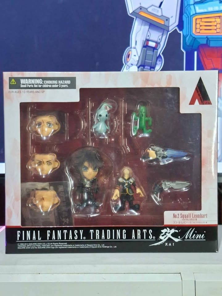 Final Fantatsy VIII Squall Leonhart Trading Arts Kai Mini (Category: Figurines & Statues) located in Imus. Submitted by ToyBlazePH (Listing ID 1446389363, Image 1). Description: - Trading Arts Kai Mini set from Final Fantasy - Features Squall Leonhart and other characters - Includes accessories and alternate faces - Ideal for collectors.