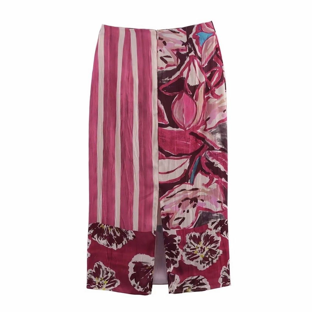 Floral Silk Satin Skirt (Category: Skirts) located in Manila. Submitted by lovedbyari (Listing ID 1446506324, Image 2). Description: .