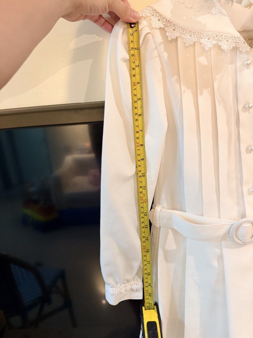 Gala Uniform (St Scho) for First Holy Communion (Category: Dresses) located in Pasay City. Submitted by marge.chang (Listing ID 1446532118, Image 3). Description: GALA UNIFORM USED ONLY FOR FIRST HOLY COMMUNION AT ST SCHO -Beautiful white formal dress perfect for special events. - Elegant pleated front design. - Long sleeves with delicate lace trim. - Comes with a matching belt to cinch the waist. - Includes a lovely floral headband. - Approximat