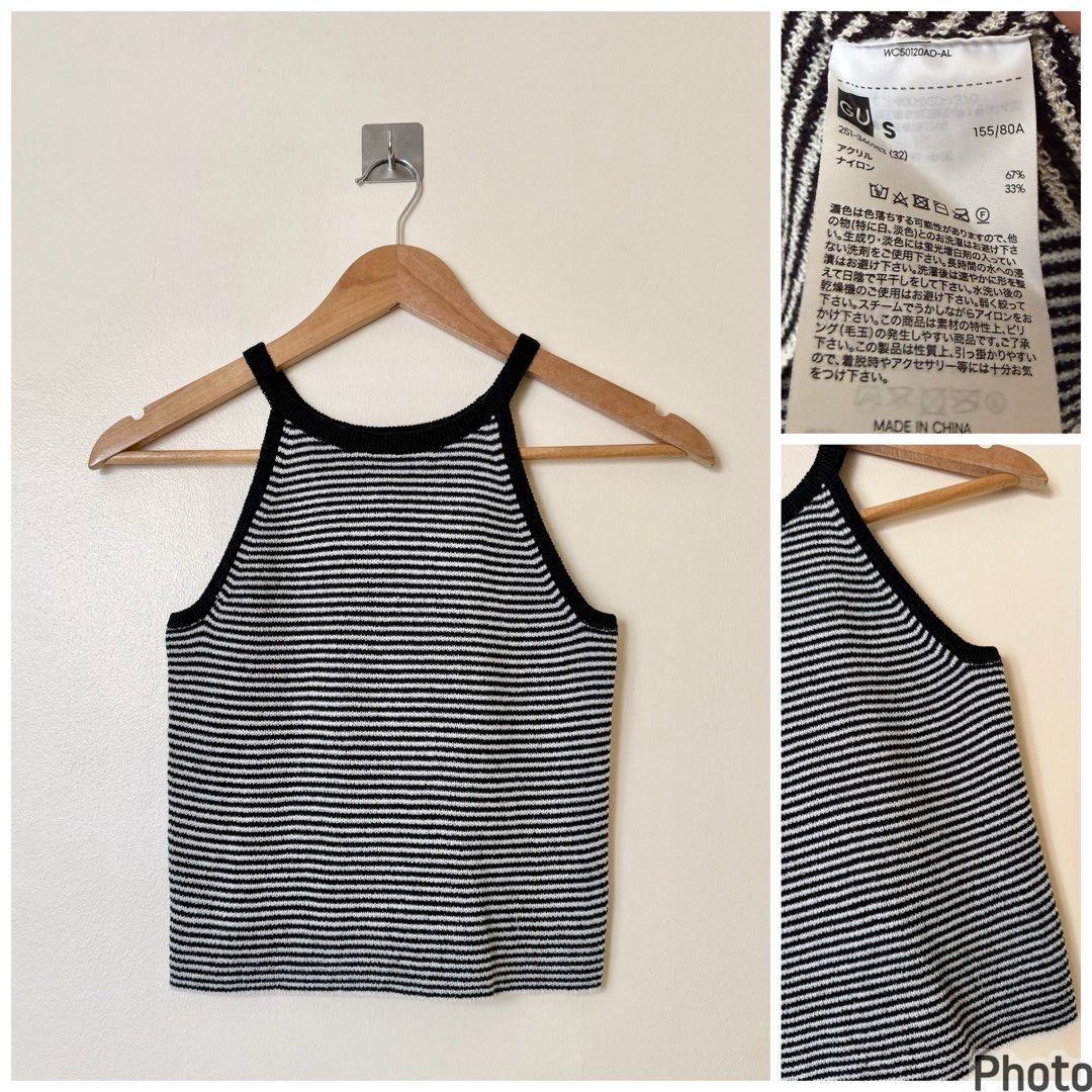Gu pinstripe halter ribbed top (Category: Sleeveless) located in Makati City. Submitted by cutefabph (Listing ID 1446463275, Image 2). Description: 🛍️Pls.take time to read… 🛍️ Pls take note that some ww photos are inspired & not the actual one itself. 🛍️🛍️Gentle Reminder:🛍️🛍️ We measured every item esp trousers & other bottoms thru flat-lay… We will not allow refund & return anymore. So pls take time to read the description box to avoid has