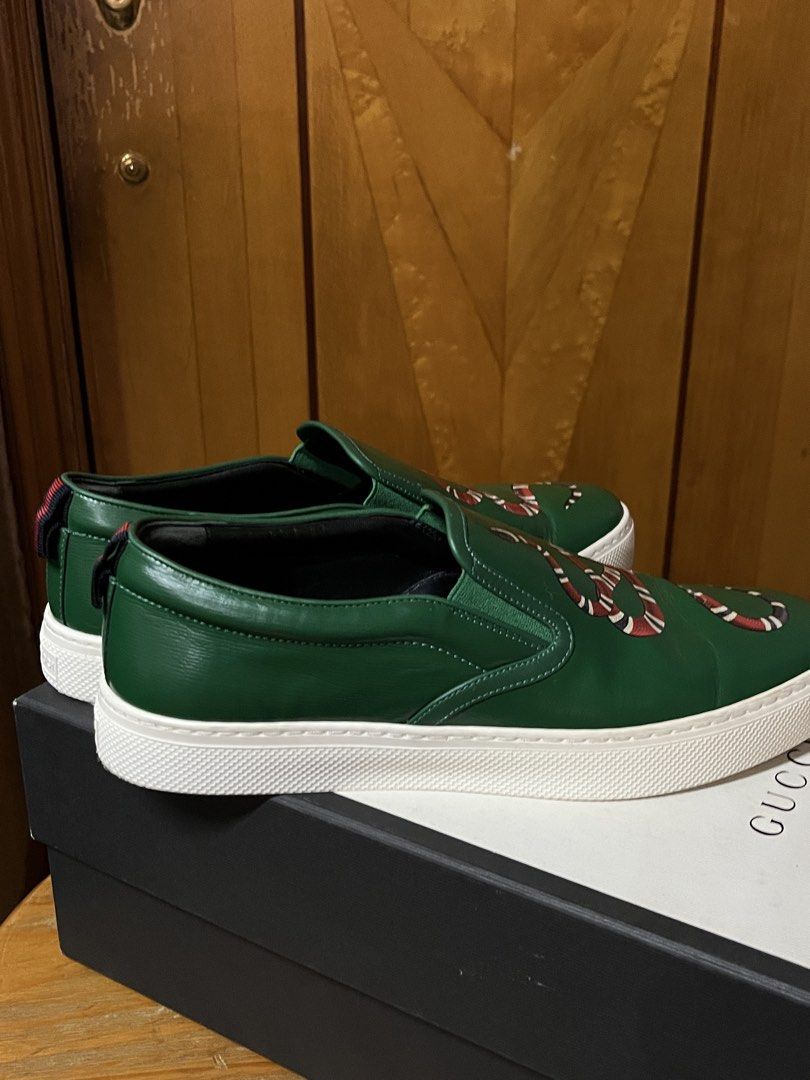 Gucci Slip On Sneakers （分類：鞋及波鞋）位於 Hong Kong。 由 __yohji__ 提交（商品編號 1446463921，圖片 3）。簡介： 95% New with Box UK8 ( US9 )。