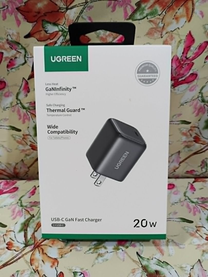 Higher Efficiency UGREEN 20W TYPE-C FAST CHARGER ADAPTER (Category: Chargers & Cables) located in Manila. Submitted by paulaaa_c (Listing ID 1446411382, Image 1). Description: PRODUCT HIGHLIGHTS: Condition: 100% Brand New Quality: Premium / High Quality Warranty: With Replacement Warranty for peace of mind Availability: Ready stock for same-day delivery!.