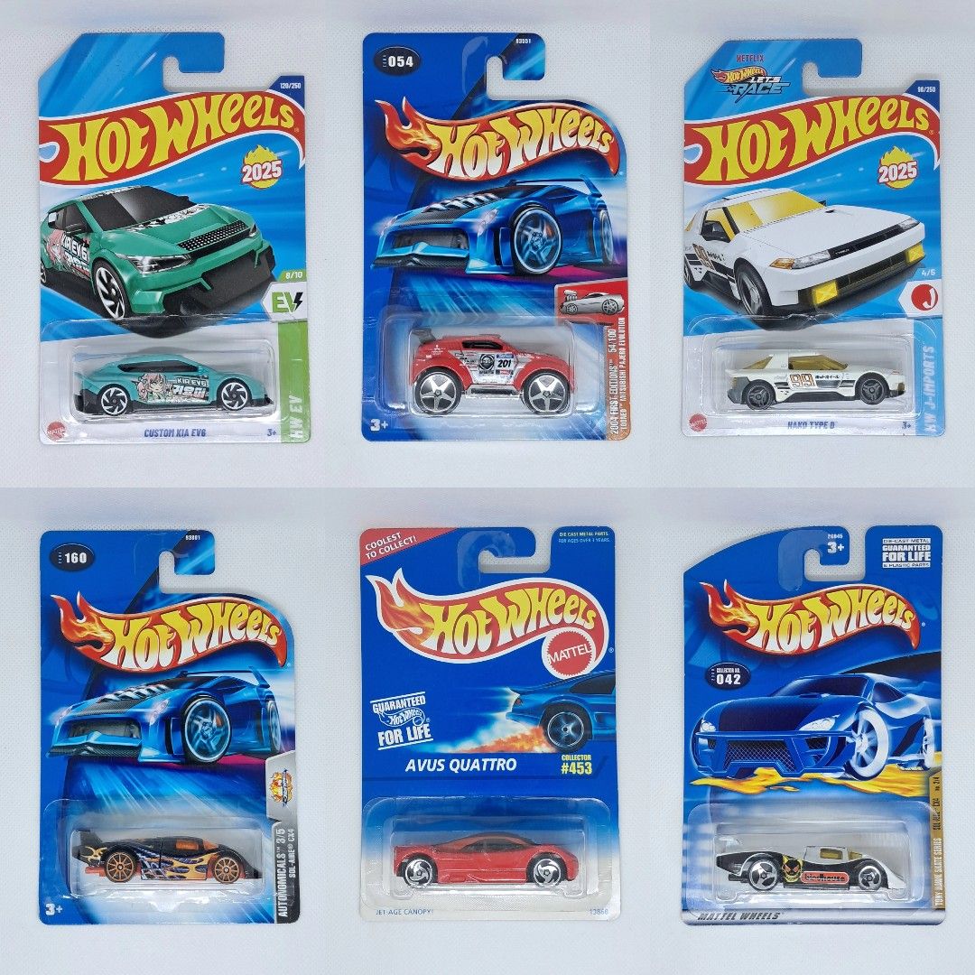 Hot Wheels: Fantasy (Category: Vehicle & Diecast Models) located in Quezon City. Submitted by affcollection (Listing ID 1446347304, Image 2). Description: 👇 Click "Read More" to view PRICE LIST below 👇 (starting from P60) All factory sealed, but may have soft corners and/or blister issues See pictures for condition MOP: Gcash / Maya MOD: Lalamove / Grab / J&T / LBC 📍Culiat, Quezon City 🚥🚥 Customer Kia EV6: P180 [RESERVED] Tooned Mitsubishi P