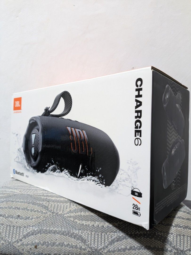 JBL Charge 6 (Category: Soundbars, Speakers & Amplifiers) located in Manila. Submitted by roy7228 (Listing ID 1446349181, Image 2). Description: JBL Charge 6 available colors: • Black Brand New, Sealed 6.5k Sta. Ana, Manila Meet up or delivery available (add delivery fee).