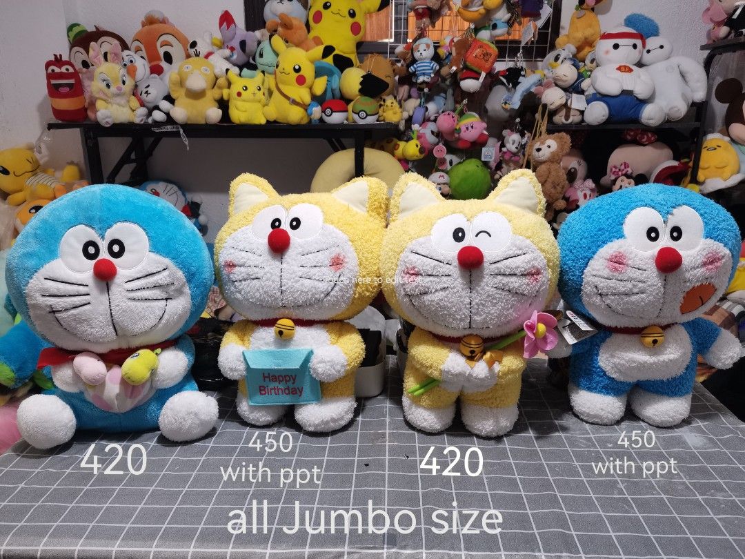 Jumbo Doraemon and Doraemon Cat Plushie Stuffed Toys (Category: Plushies & Soft Toys) located in Mendez-Nunez. Submitted by daphnesstuffedtoys (Listing ID 1446400949, Image 1). Description: .