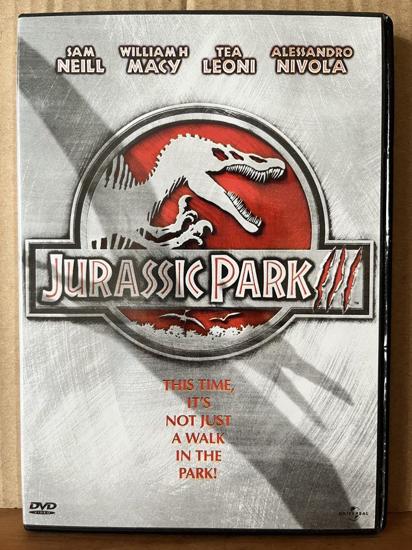 Jurassic Park III DVD (Category: CDs & DVDs) located in Muntinlupa City. Submitted by bendaydots (Listing ID 1446399508, Image 1). Description: - Jurassic Park III DVD - Starring: Sam Neill, William H. Macy, Tea Leoni - Bonus Materials: Behind-the-scenes footage, commentary, theatrical trailers - Genre: Adventure, Dinosaur Thriller - Perfect for Jurassic Park franchise fans.
