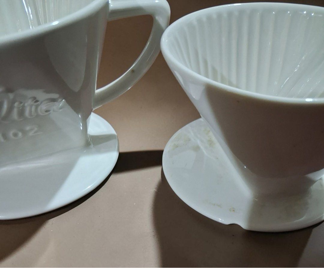 Kalita Coffee Dripper (Category: Coffee & Tea Tableware) located in Pasig City. Submitted by stelala19 (Listing ID 1446503449, Image 2). Description: Kalita Coffee Dripper White ceramic Kalita 102 coffee dripper, designed to hold filters for brewing 2–4 cups of coffee. Has three drainage holes and internal grooves to ensure even water flow and coffee extraction. This specific model is made from traditional Japanese Hasami porcelain. Take 2 for 25