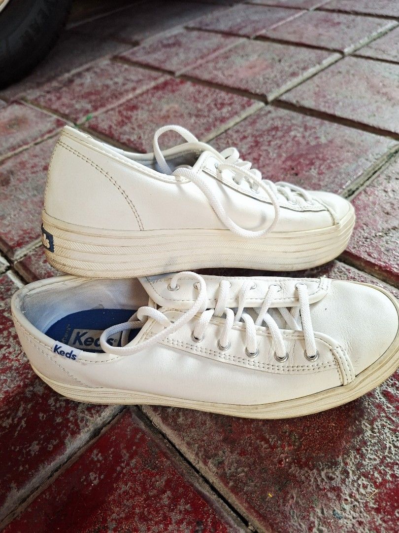 Keds White Leather Lace-Up Sneakers (Category: Sneakers) located in Cavite. Submitted by gette17 (Listing ID 1446535075, Image 3). Description: - Classic white Keds sneakers - Lace-up style - Comfortable for everyday wear - Keds logo on heel and insole - Versatile for casual outfits - Pre-loved - Delivery fee (shouldered by the buyer) .