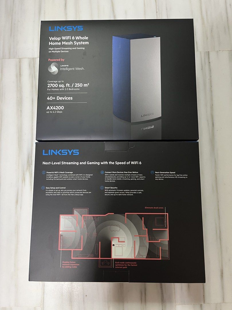 Linksys Velop WiFi 6 Whole Home Mesh System MX4200/AX4200