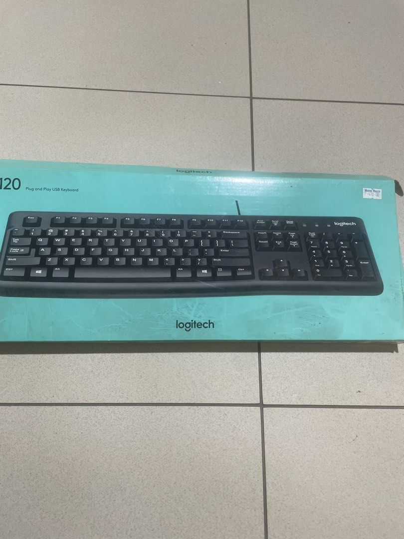 Logitech K120 Play and Plug USB Keyboard (Category: Computer Keyboard) located in Manila. Submitted by sapsari (Listing ID 1446388833, Image 1). Description: - Logitech K120 Keyboard - Plug and play via USB connection - barely used - Full-size layout with dedicated numeric keypad - Ideal for everyday typing and work tasks.