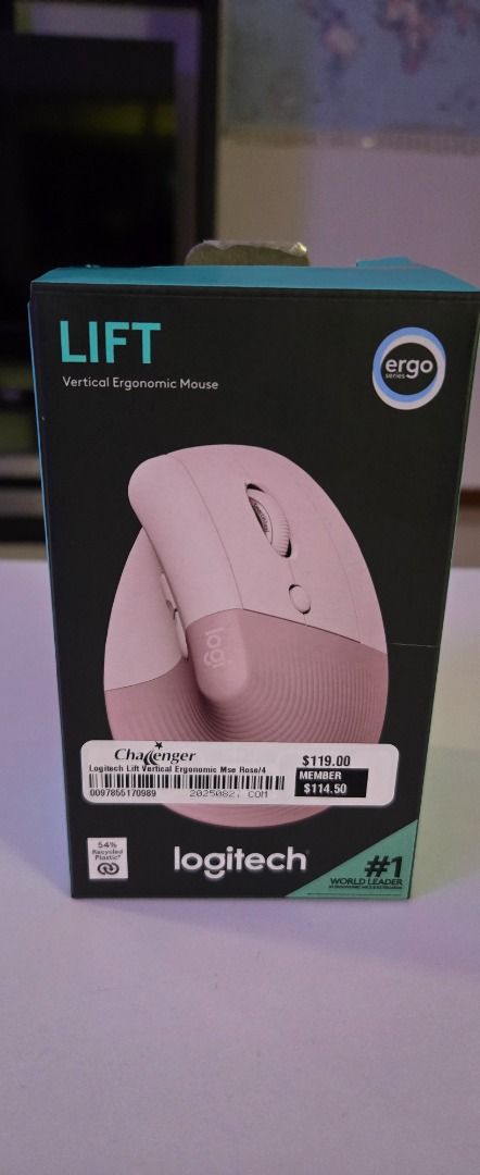 Logitech Lift Vertical Ergonomic Mouse - Pink494769541083320320