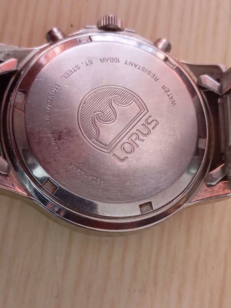 Lorus chronograph (Category: Men's Watches) located in Las Pinas. Submitted by quick_deals_great_finds2 (Listing ID 1446392770, Image 3). Description: Original good working condition Quartz chronograph with battery Fully functional dials buttons 38mm fits wrist 6.8 inches.