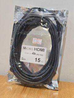 Micro HDMI to HDMI Cable 4K 5m507551782976235520