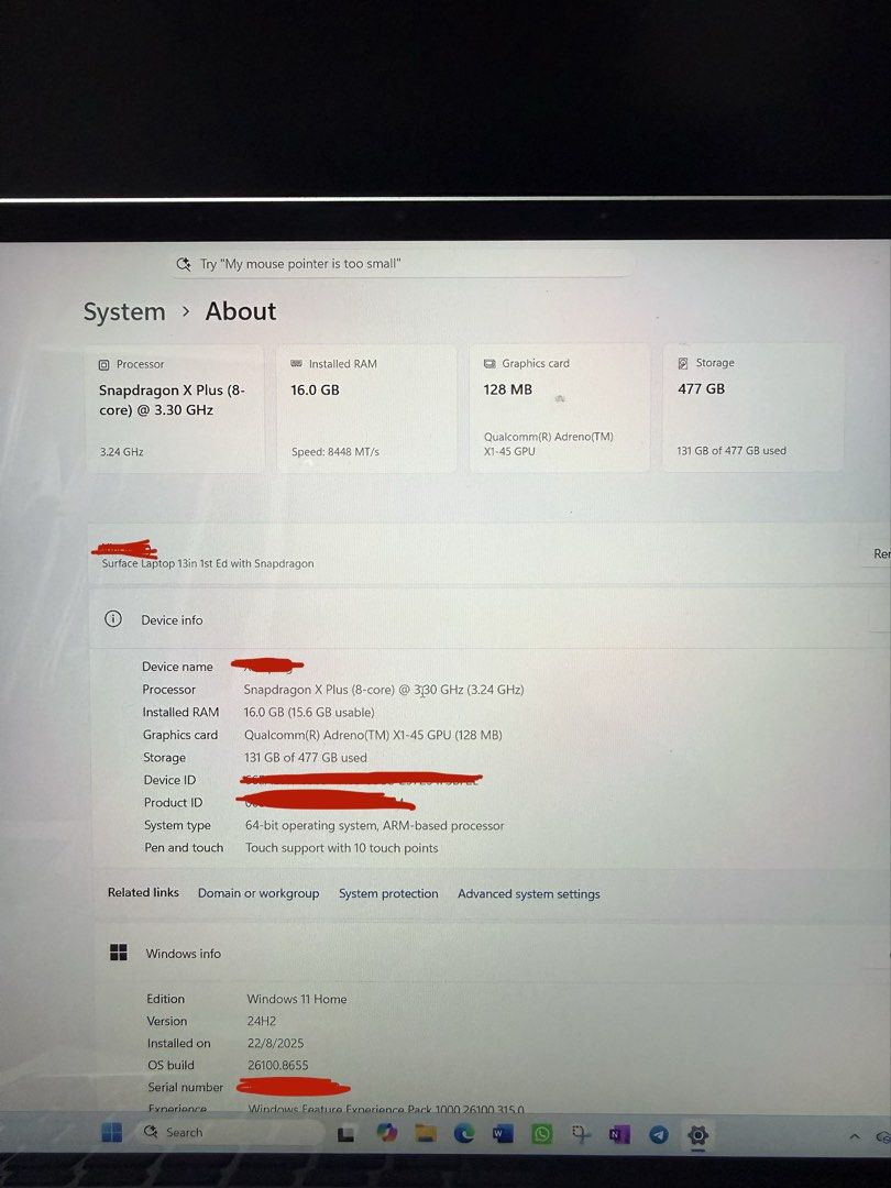 Microsoft Surface 13” Laptop Snapdragon X Plus495000428500101121