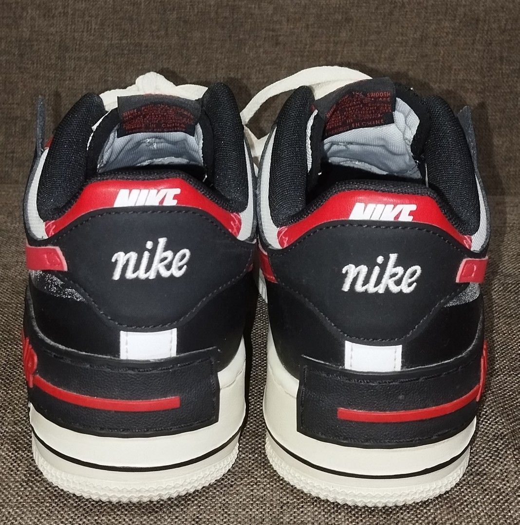 Nike Air Force 1 Shadow Black Red White Sneakers (Category: Sneakers) located in Baguio. Submitted by cee_yyy (Listing ID 1446415251, Image 2). Description: - Nike Air Force 1 Shadow sneakers - Colorway: Black, white, and red - Features the classic AF1 silhouette with a modern layered design - Lace-up closure for a secure fit - Ideal for everyday wear - Please check photos for detailed condition.
