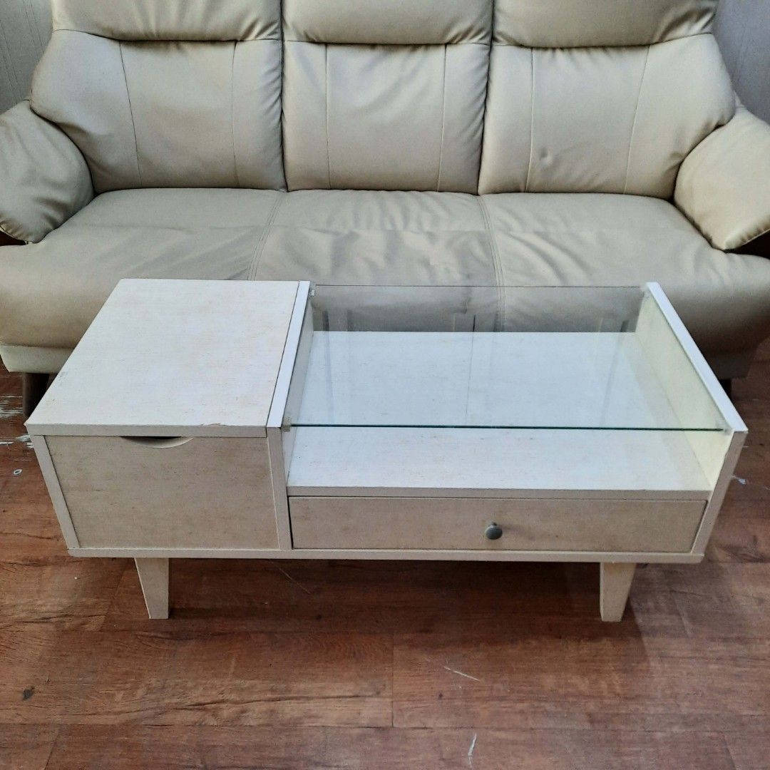 NITORI 3-in-1 Multifunctional Vanity Desk Coffee Table (Category: Tables & Sets) located in Manila. Submitted by ivan_furnitures421 (Listing ID 1446431189, Image 2). Description: - NITORI 3-in-1 Multifunctional Desk - Can be used as a vanity desk or coffee table - Features a built-in mirror - Includes convenient storage drawers - Dimensions: L90cm x W40cm x H42cm - Ideal for maximizing space in smaller homes - Pickup location: 533 Quirino Ave, Ta