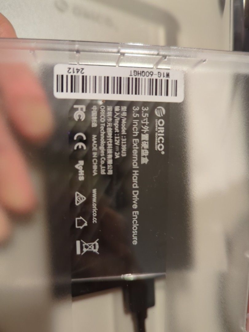 ORICO 3.5 Inch External Hard Drive Enclosure with Power Adapter494887719970416642