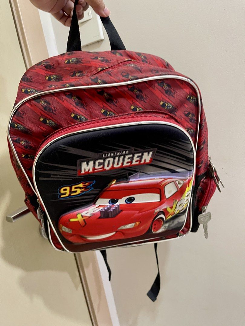 Original Mcqueen Backpack (Category: Backpacks) located in Quezon City. Submitted by MsCLM (Listing ID 1446493714, Image 1). Description: This is original bought 3,599 in SM This is seldom used by my Son can pass as new actually, and selling low. Rfs: My outgrow this. .