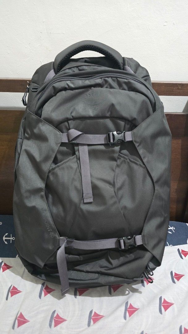 Osprey Farpoint 40 Travel Backpack (Category: Backpacks) located in Manila. Submitted by gpdiaz2280893 (Listing ID 1446412511, Image 1). Description: - Osprey Farpoint 40 travel backpack - Ideal carry-on size - Clamshell opening for easy packing - Padded laptop sleeve included - Comfortable straps and back panel - Durable material for long-lasting use - Perfect for weekend getaways or extended adventures.