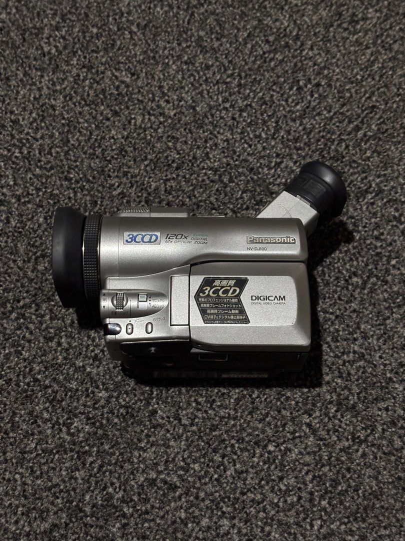 Panasonic Camcorder (Category: Video Cameras) located in Bulacan. Submitted by thriftstarph (Listing ID 1446421365, Image 3). Description: PLEASE READ THE DESCRIPTION BELOW‼️ PANASONIC NV-DJ100 3CCD MINI DV CAMCORDER GOOD WORKING NO BATTERY CHARGER ONLY NO SAMPLE VID ( walang ezcap cable pang transfer) ISSUE: DEFECTED LCD.