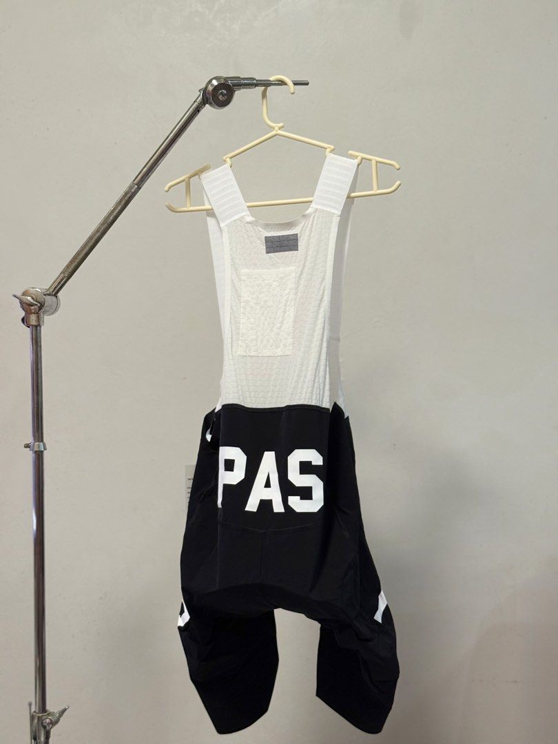 Pas Normal Studios Essential Bib Shorts Black White Size L (Category: Activewear) located in Caloocan City. Submitted by thebikebin (Listing ID 1446408574, Image 1). Description: - Brand: Pas Normal Studios - Product: Bib Shorts - Color: Black with white PAS logo - Size: L - Features: High-quality, comfortable, durable cycling gear.