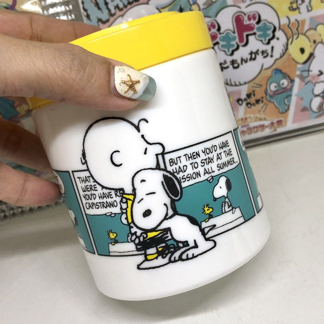 PEANUTS SNOOPY BREAKABLE AIRTIGHT CONTAINER CANISTER (Category: Food Organization & Storage) located in Quezon City. Submitted by kitsune.treasures (Listing ID 1446490352, Image 2). Description: *First to pay policy! *1 day reservation only. Failure to pay on time, auto cancel. 📍Quezon City * MOD: J&T | Lalamove * MOP: GCASH | BPI 📦ON HAND AND READY TO SHIP CONDITION: WHAT YOU SEE IS WHAT YOU GET. Dimensions: Kindly check the photos for the act