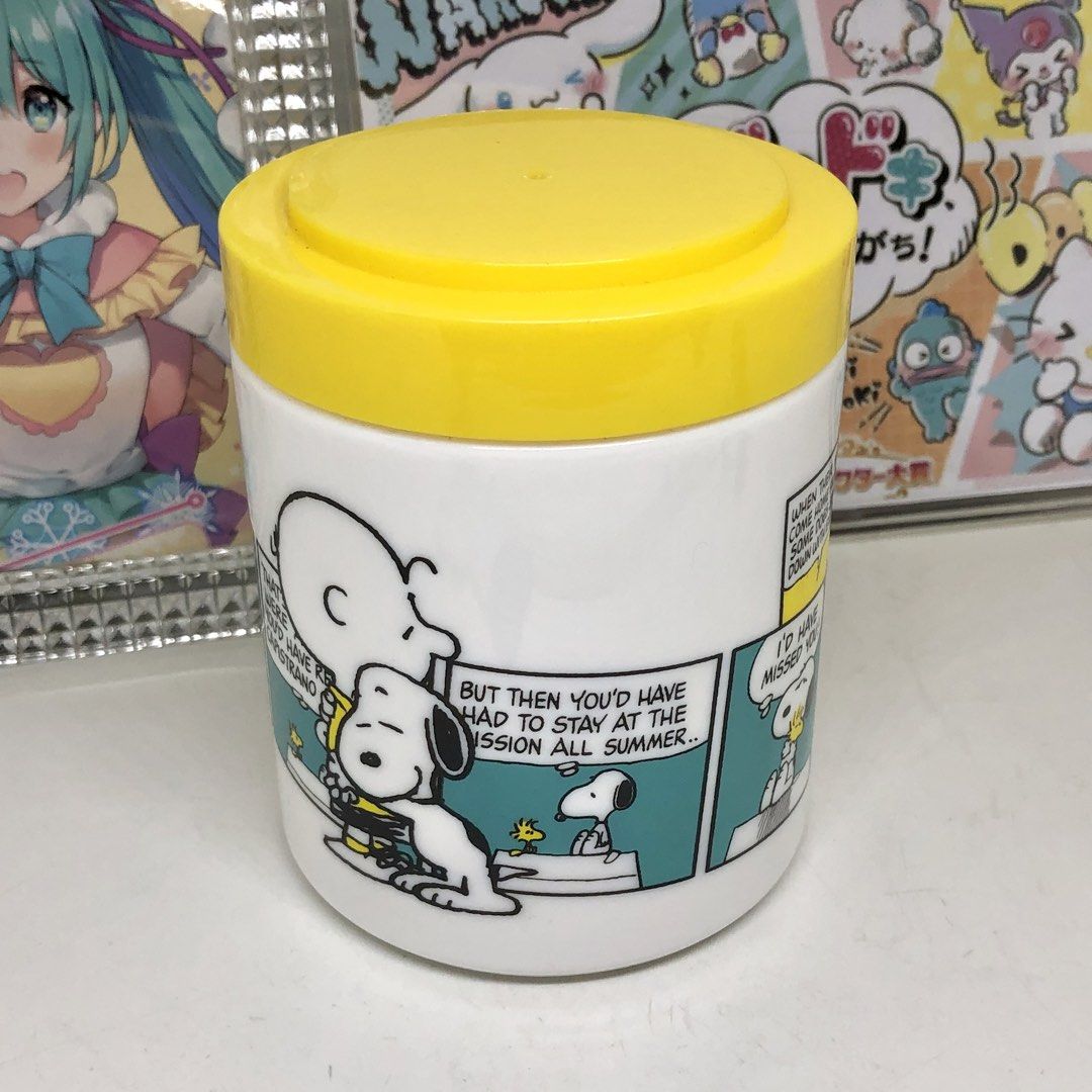 PEANUTS SNOOPY BREAKABLE AIRTIGHT CONTAINER CANISTER (Category: Food Organization & Storage) located in Quezon City. Submitted by kitsune.treasures (Listing ID 1446490352, Image 1). Description: *First to pay policy! *1 day reservation only. Failure to pay on time, auto cancel. 📍Quezon City * MOD: J&T | Lalamove * MOP: GCASH | BPI 📦ON HAND AND READY TO SHIP CONDITION: WHAT YOU SEE IS WHAT YOU GET. Dimensions: Kindly check the photos for the act