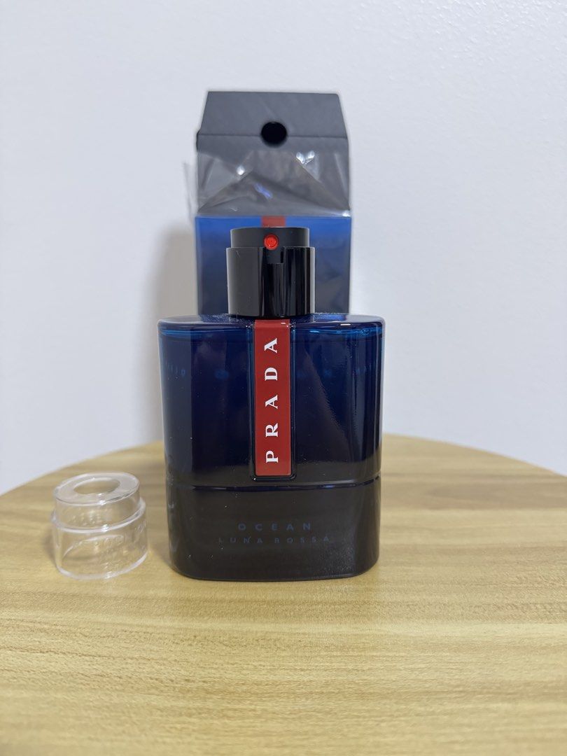 Prada Luna Rossa Ocean Eau de Toilette 100ml (Category: Fragrance & Deodorants) located in Pasig City. Submitted by lorenz0816 (Listing ID 1446454389, Image 3). Description: Bought from US 100% Authentic, Moneyback guarantee if fake 95% Juice Level - Prada Luna Rossa Ocean Eau de Toilette for Men - 100ml bottle - Fresh, aquatic fragrance - Includes original box - Versatile for daily wear or special events.