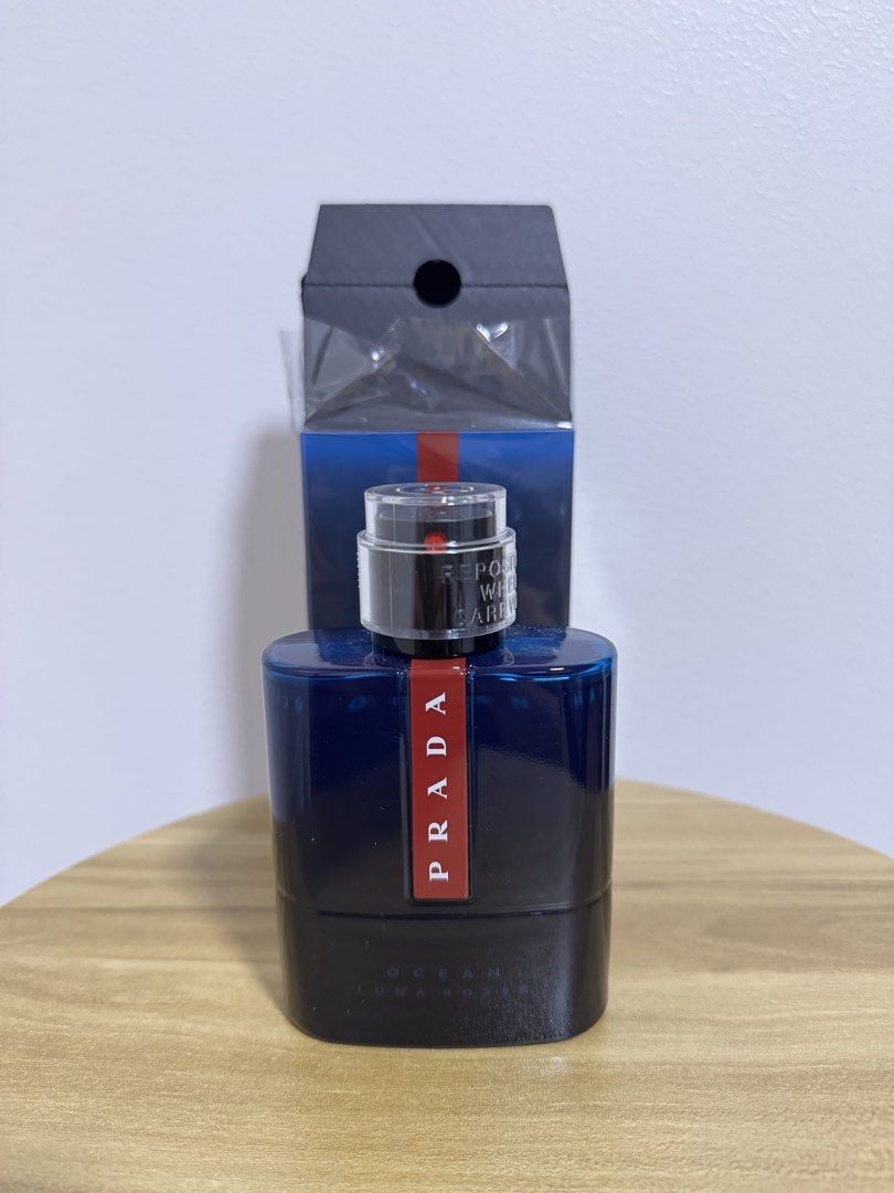 Prada Luna Rossa Ocean Eau de Toilette 100ml (Category: Fragrance & Deodorants) located in Pasig City. Submitted by lorenz0816 (Listing ID 1446454389, Image 1). Description: Bought from US 100% Authentic, Moneyback guarantee if fake 95% Juice Level - Prada Luna Rossa Ocean Eau de Toilette for Men - 100ml bottle - Fresh, aquatic fragrance - Includes original box - Versatile for daily wear or special events.