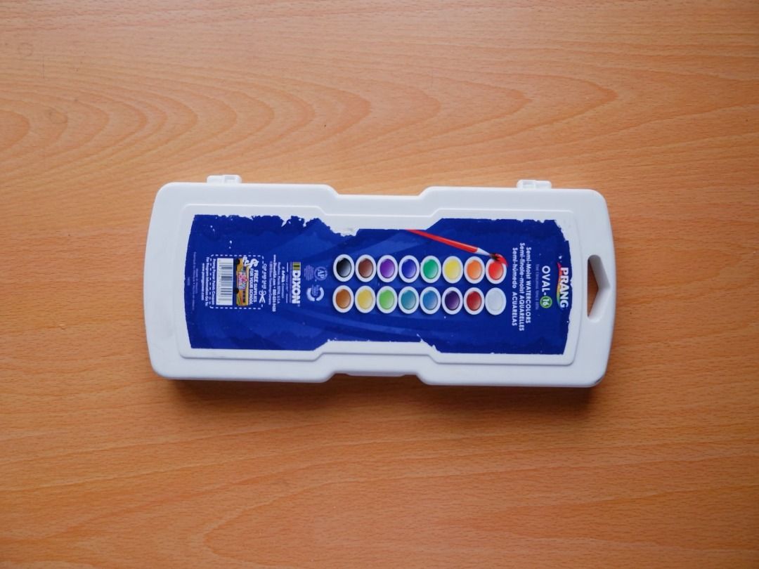 Prang Watercolor - 16 set (Category: Craft Supplies & Tools) located in Caloocan City. Submitted by da_vincr (Listing ID 1446478893, Image 1). Description: Prang Oval-8 watercolor set with 16 vibrant colors and brush..