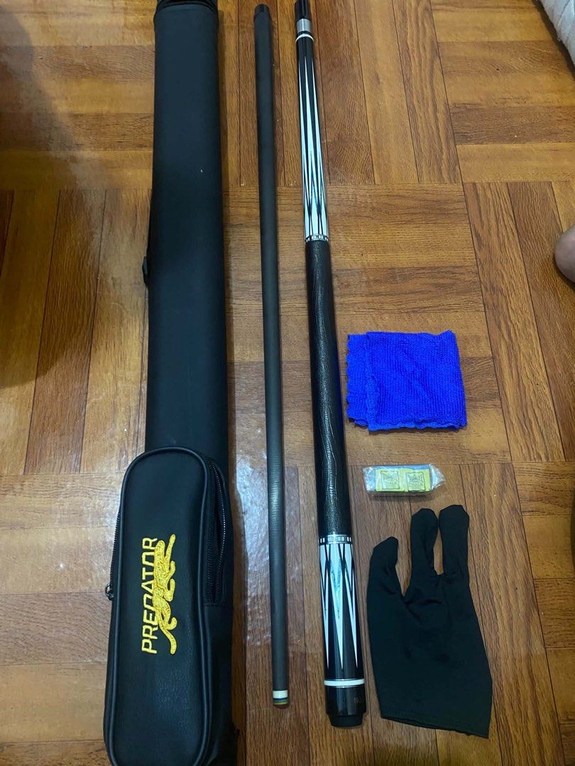 Predator Pool Cue with Case and Accessories (Category: Billiards and Bowling) located in Paranaque City. Submitted by andreirret68293 (Listing ID 1446532083, Image 1). Description: PEARL EMPIRE CUE FULL CARBON -Conical Taper -Pearl empire butt -lizard skin grip -mezz ferulle -Rainbow tip -19OZ INCLUSIONS HARD CASE,TISA,GLOVES,TOWEL.
