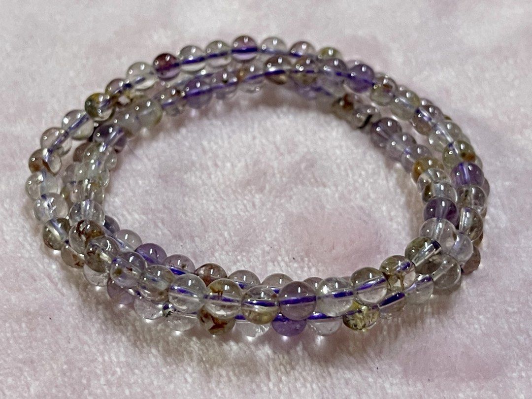 Purple Phantom 3laps Bracelet (Category: Bracelets) located in Manila. Submitted by Crystal_Oracle (Listing ID 1446442964, Image 2). Description: Purple Phantom Quartz is a powerful healing stone that symbolizes spiritual growth and transformation. It is highly prized for deepening intuition, facilitating emotional release from past trauma, and offering psychic protection by clearing negative energy blockages..