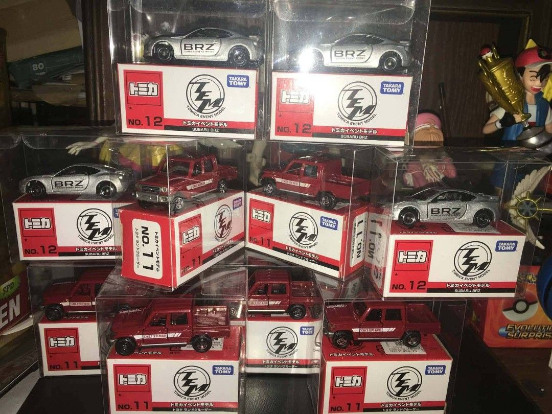 RARE TOMICA FOR SALE! (Category: Vehicle & Diecast Models) located in Manila. Submitted by jtoyzandcollectibles (Listing ID 1446532519, Image 1). Description: RARE TOMICA FOR SALE! 🔥 LIMITED EVENT MODELS 🔥 🏎️ Subaru BRZ - 4 PCS AVAILABLE! 🚙 Toyota Land Cruiser - 6 PCS AVAILABLE! 💸 ONLY ₱600 EACH! HURRY! Very limited stocks available! ✨ RARE EVENT MODELS ✨ 🔹 TDM Hayate Blue (#21) - ₱1,500 🔹 ❌SOLD❌ Porsche 911 S Racing (#5) - ₱900 🔹 Toyota 