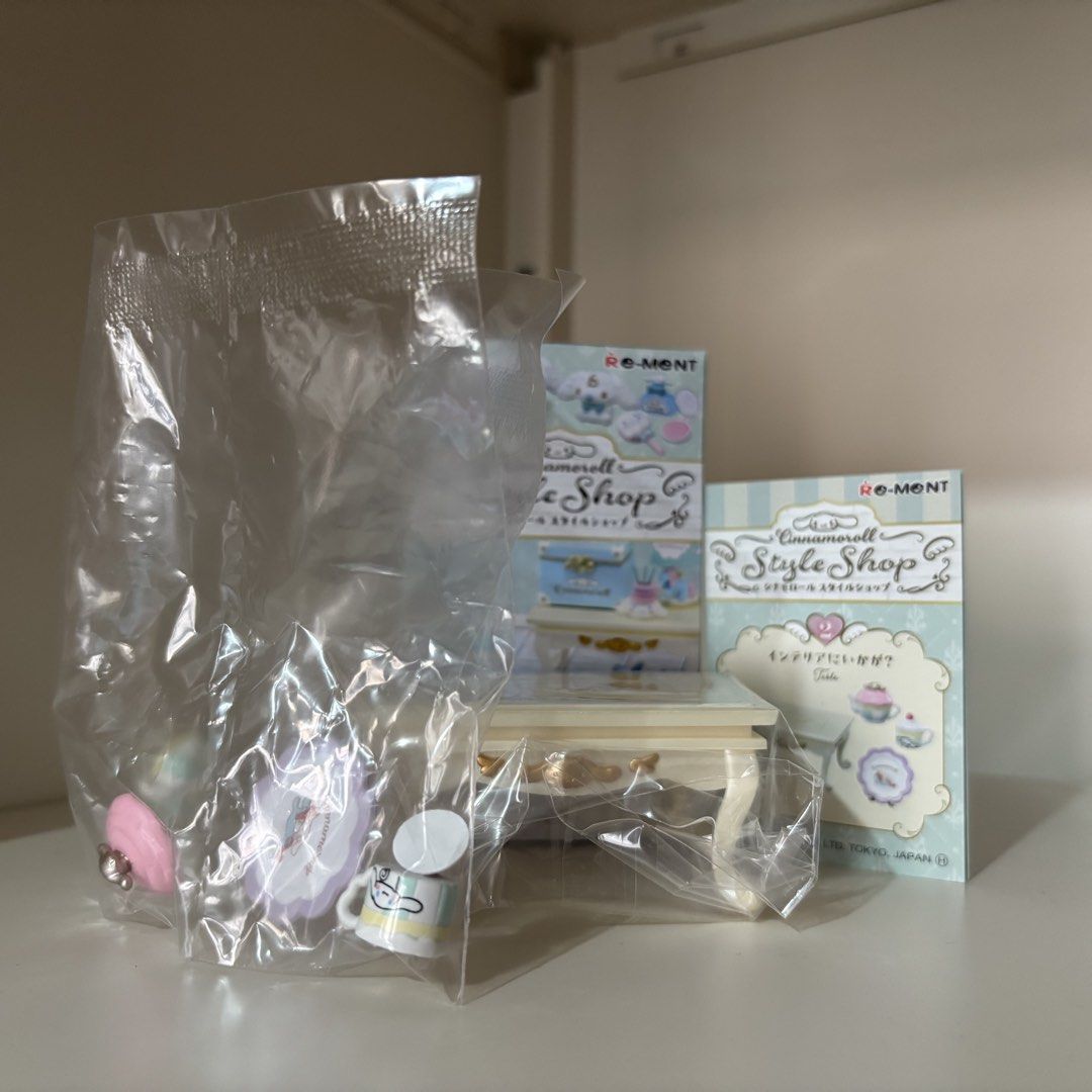 Re-ment Cinnamoroll Style Shop: Table and Plates (Category: Designer & Blind Box Toys) located in Quezon City. Submitted by jellygerms (Listing ID 1446405874, Image 3). Description: Authentic Re-Ment Sanrio Cinnamoroll Style Shop - Table • SEALED Plastic • Box opened from the bottom Payment Method: Gcash QR Delivery Method: SDD or Courier (flash only), No meetups Note: Shipment via courier only during the weekends .