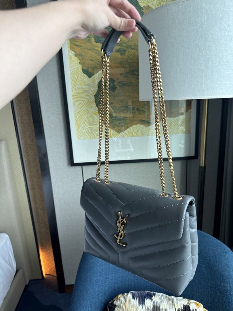 Saint Laurent Loulou shoulder bag (Category: Luxury Bags & Wallets) located in Quezon City. Submitted by katy2424 (Listing ID 1446417964, Image 2). Description: still negotiable! Saint Laurent Loulou shoulder bag in a grey quilted leather finish with gold-tone hardware..