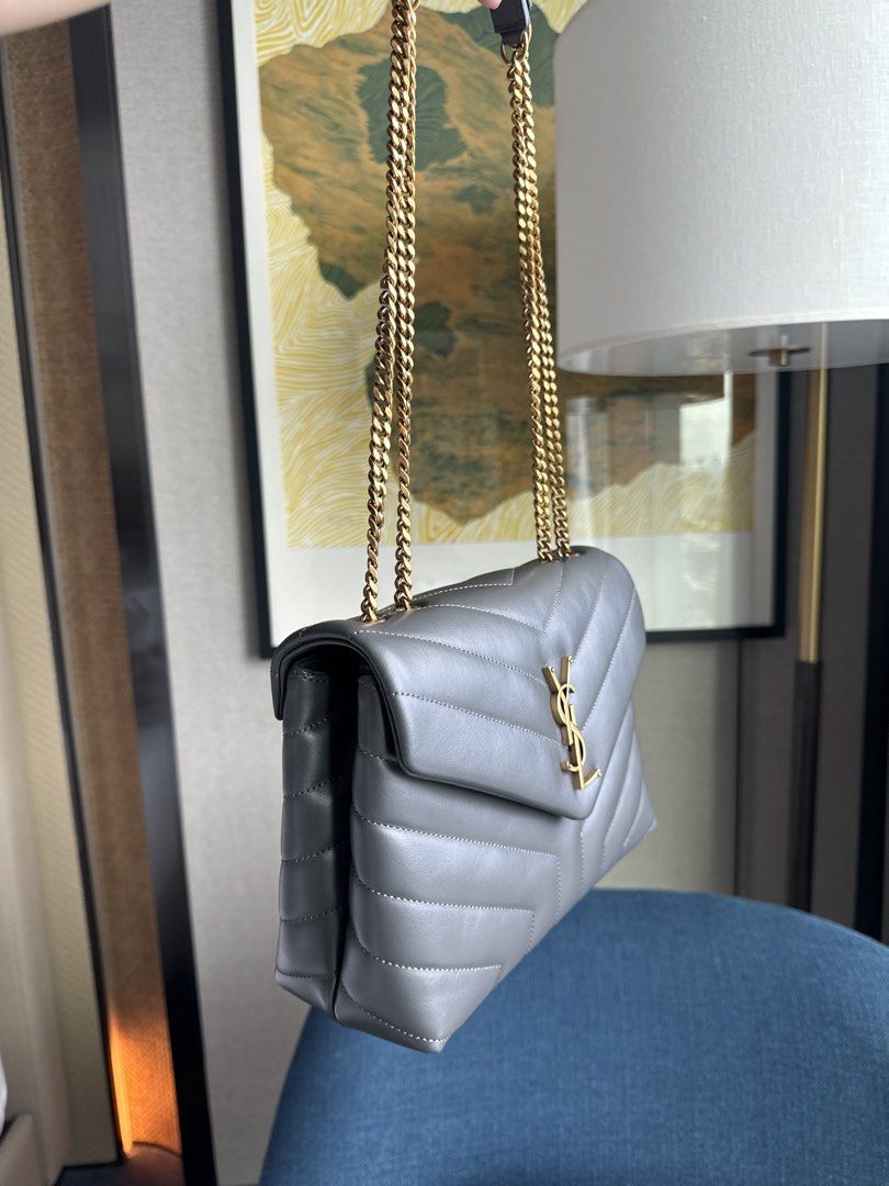 Saint Laurent Loulou shoulder bag (Category: Luxury Bags & Wallets) located in Quezon City. Submitted by katy2424 (Listing ID 1446417964, Image 1). Description: still negotiable! Saint Laurent Loulou shoulder bag in a grey quilted leather finish with gold-tone hardware..